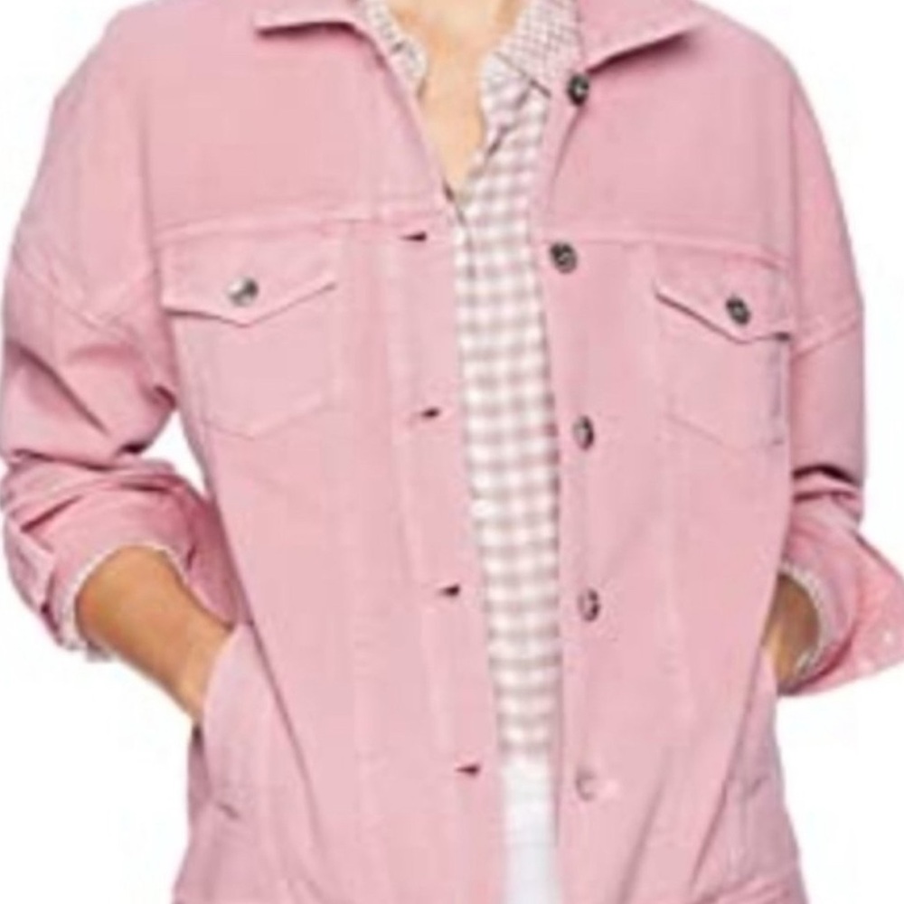 Croft & Barrow Pink Jean Jacket Classic Denim Style